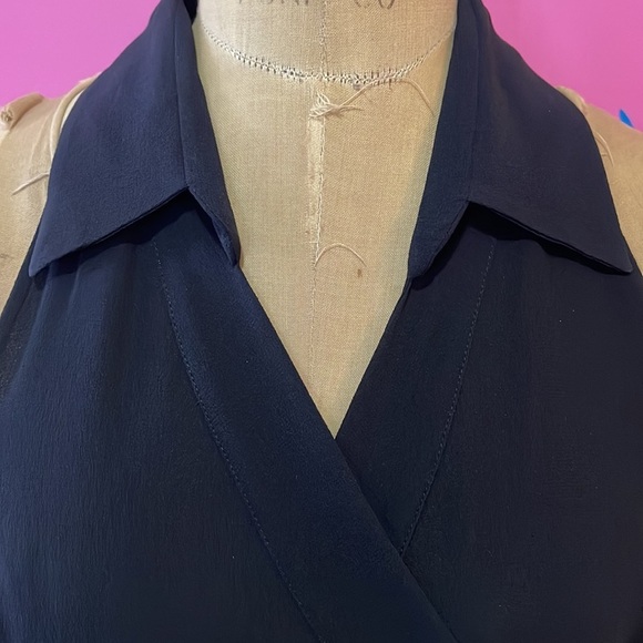 Moschino Silk Wrap Blouse Cruise Me Baby Sleeveless - Picture 3 of 12